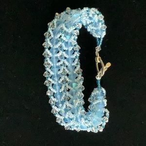 Blue Swarovski crystal bracelet